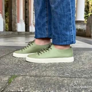 Tênis Casual Feminino de Couro Verde - Mia