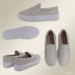 Tênis Slip On Feminino "COM  Forro" de Couro Off White - 6072 - Imagem 4