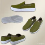 Tênis Slip On de Couro Verde - 153.092 - Imagem 5