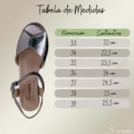 Sandália de Couro Salto Bloco Baixo Scarpan. Grade do 33 ao 39