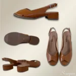 Sandália de Couro Feminina Salto Baixo 182.151 - Caramelo - Imagem 4