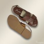 Sandália Rasteira Couro 158.123 Marrom - Imagem 4