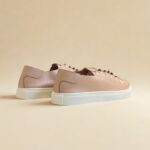 Tênis Casual Feminino de Couro Nude - Sofia - Imagem 5