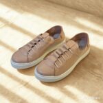 Tênis Casual Feminino de Couro Nude - Sofia - Imagem 7