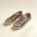Tênis Casual Feminino de Couro Prata Velho - Sofia - Imagem 3