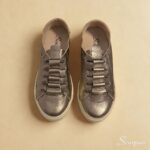Tênis Casual Feminino de Couro Prata Velho - Sofia - Imagem 5