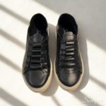 Tênis Casual Feminino de Couro Preto - Sofia - Imagem 5