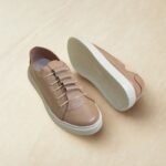 Tênis Casual Feminino de Couro Nude - Sofia - Imagem 3