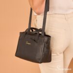 Bolsa de Couro Karen - Preta - Imagem 3