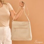 Bolsa de Couro Transversal Feminina Ava - Off White - Imagem 4