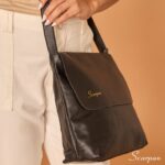 Bolsa de Couro Transversal Feminina Ava - Preta - Imagem 3