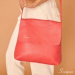 Bolsa de Couro Transversal Feminina Ava - Vermelha - Imagem 3