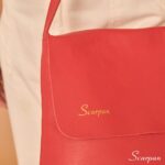 Bolsa de Couro Transversal Feminina Ava - Vermelha - Imagem 5