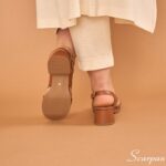 Sandália Feminina Salto Bloco 145.160 -Caramelo - Imagem 5