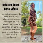 Bota Cano Médio com 3 fivelas Couro - Havana - 310B - Imagem 6
