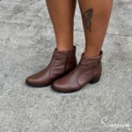Bota Feminina em Couro Cano Curto Tabaco. - BC06 - Imagem 4
