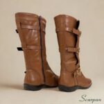 Bota Cano Médio com 3 fivelas Couro - Havana - 310B - Imagem 2