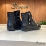 Bota Cano Curto Couro - Preta - 258B - Imagem 2