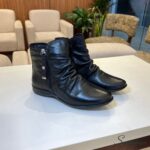 Bota Cano Curto Couro - Preta - 258B - Imagem 3