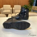 Bota Cano Curto Couro - Preta - 258B - Imagem 4