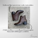 Bota Feminina de Couro com Salto Mouro - LB 1093 - Imagem 5