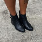 Bota Feminina de Couro com Salto Preto - LB 1112 - Imagem 3