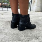 Bota Feminina de Couro com Salto Preto - LB 1112 - Imagem 4