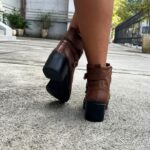 Bota Feminina de Couro com Salto Whisky - LB 1112 - Imagem 5