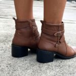 Bota Feminina de Couro com Salto Whisky - LB 1112 - Imagem 3