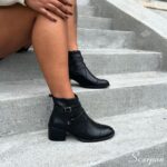 Bota Feminina de Couro com Salto Preto - LB 1112 - Imagem 5