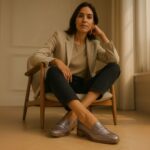 Mocassim Feminino de Couro Prata Velho. - 185.168 - Imagem 6