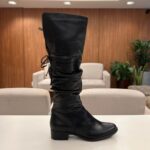 Bota Cano Longo de Couro Preta - CO-9350 - Imagem 2