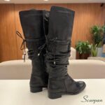 Bota Cano Longo de Couro Preta - CO-9350 - Imagem 3