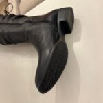 Bota Cano Longo de Couro Preta - CO-9350 - Imagem 5