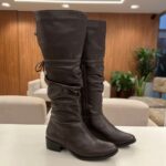 Bota Cano Longo de Couro Preta - CO-9350 - Imagem 4