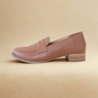 Mocassim Feminino de Couro Caramelo - 185.168