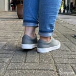 Tênis Casual Feminino de Couro Cinza - 776 - Imagem 6