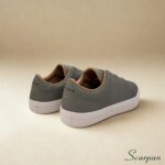 Tênis Casual Feminino de Couro Cinza - 776 - Imagem 4