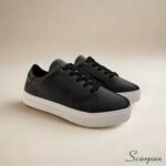 Tênis Feminino de Couro Preto - 776 - Imagem 2