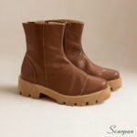 Coturno Feminino em Couro Caramelo - 152.171 - Imagem 2