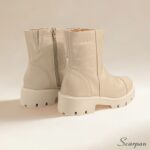 Coturno Feminino em Couro Off White - 152.171 - Imagem 4