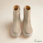 Coturno Feminino em Couro Off White - 152.171 - Imagem 5