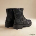 Coturno Feminino em Couro Preto - 152.171 - Imagem 4