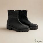 Coturno Feminino em Couro Preto - 152.171 - Imagem 2