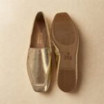 Mocassim em Couro Ouro - 72100. - Imagem 5