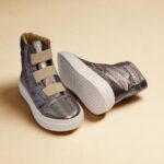 Tênis Cano Alto em Couro Prata Velha - 153.170 - Imagem 3