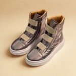 Tênis Cano Alto em Couro Prata Velha - 153.170 - Imagem 5