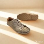 Tênis Feminino Casual em Couro Prata Velho - 1030001 - Imagem 5