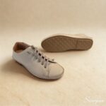 Tênis Feminino Casual em Couro Off White. - 1030001 - Imagem 5