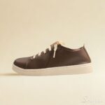 Tênis Casual Feminino de Couro Marrom - Mia 153.172